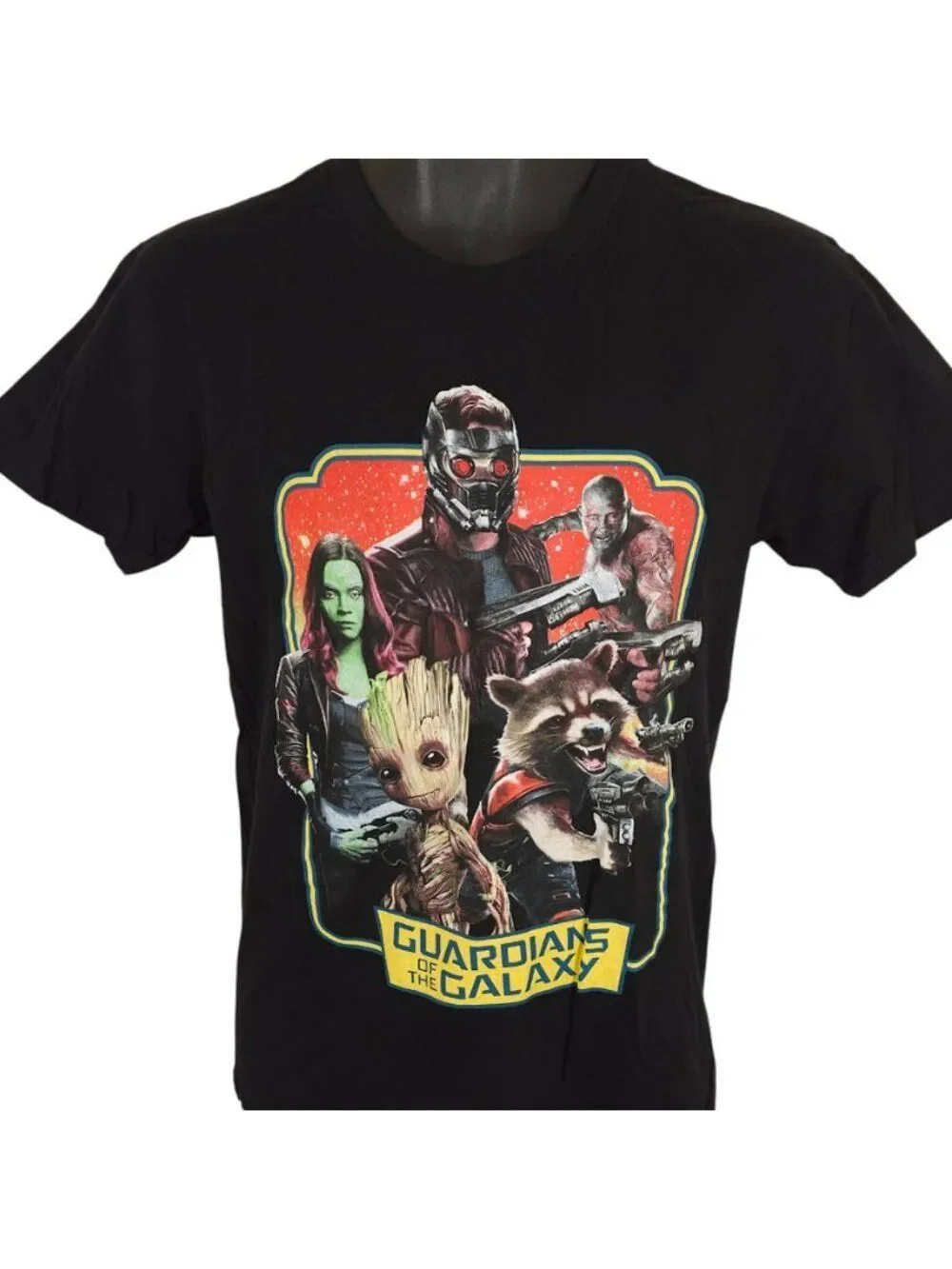 Guardians Of The Galaxy T Shirt Mens Size Small Black Retro Marvel Comics